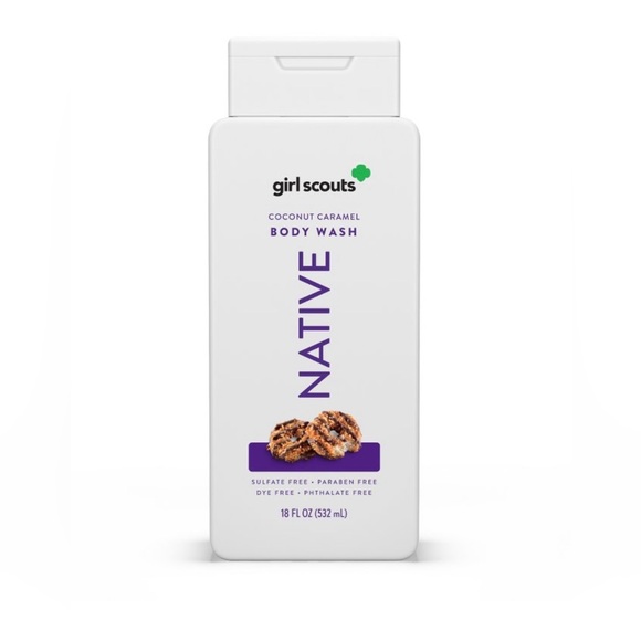 Native - Limited Edition Girl Scouts Cookies, Coconut Caramel Body Wash 18 Fl Oz - Picture 1 of 4